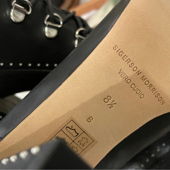 Sigerson Morrison studded block heel Boots size 8.5 - Picture 12 of 14